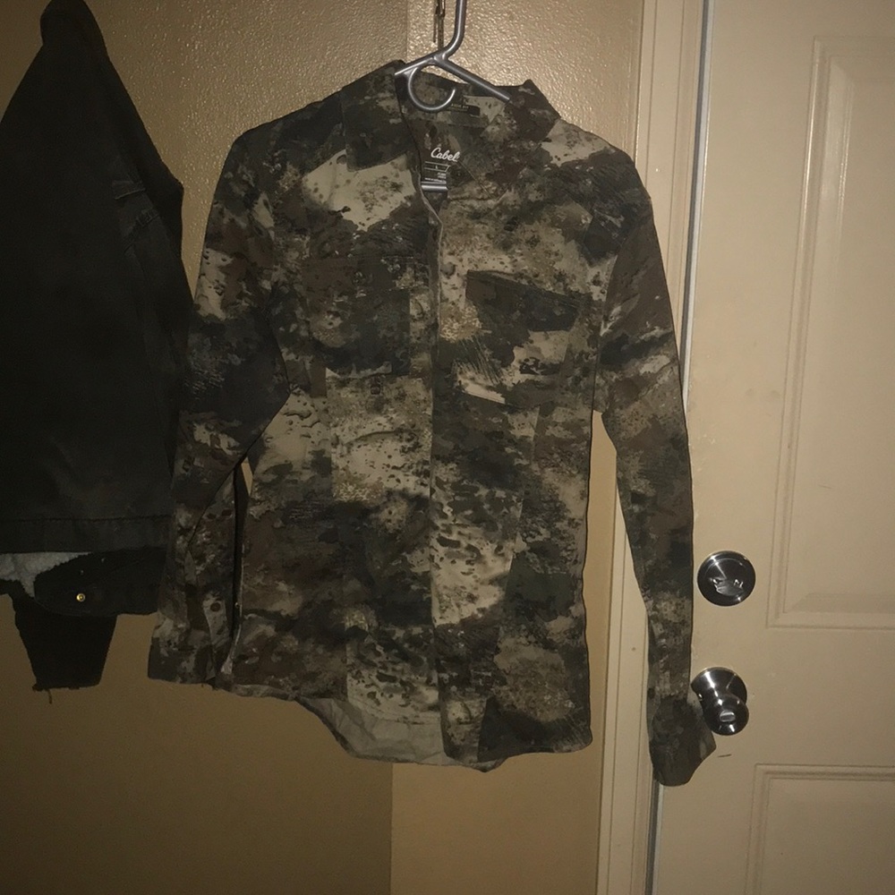 Camo button up